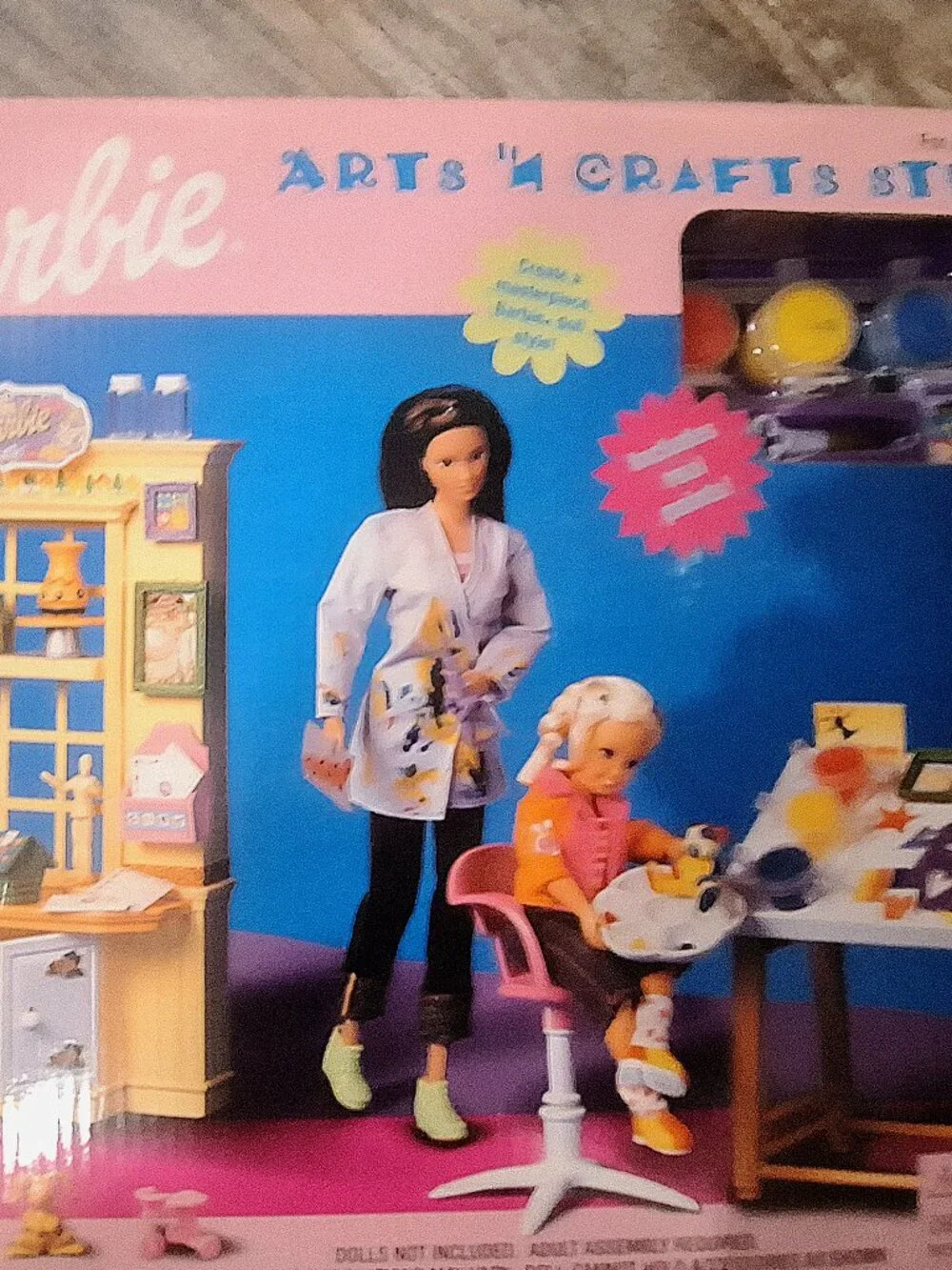 Vintage 1999 Mattel Barbie Arts 'N Crafts Studio Playset - Unopened